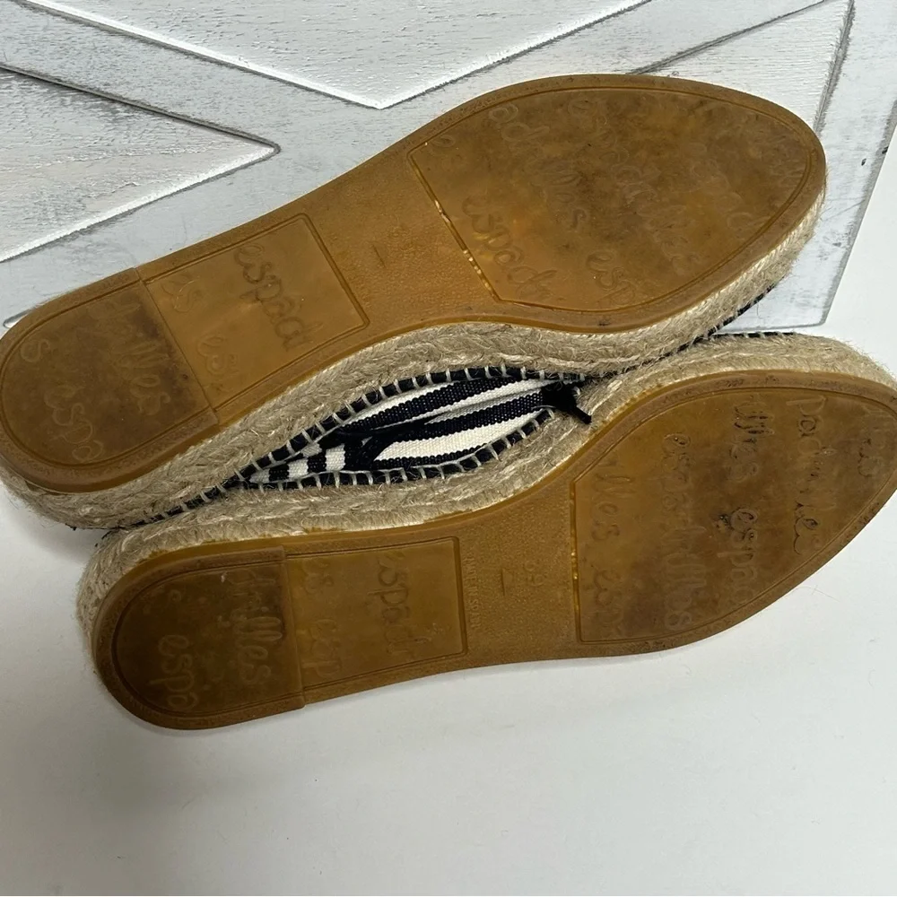 Loeffler Randall Alfie Navy Striped Espadrille Sneakers